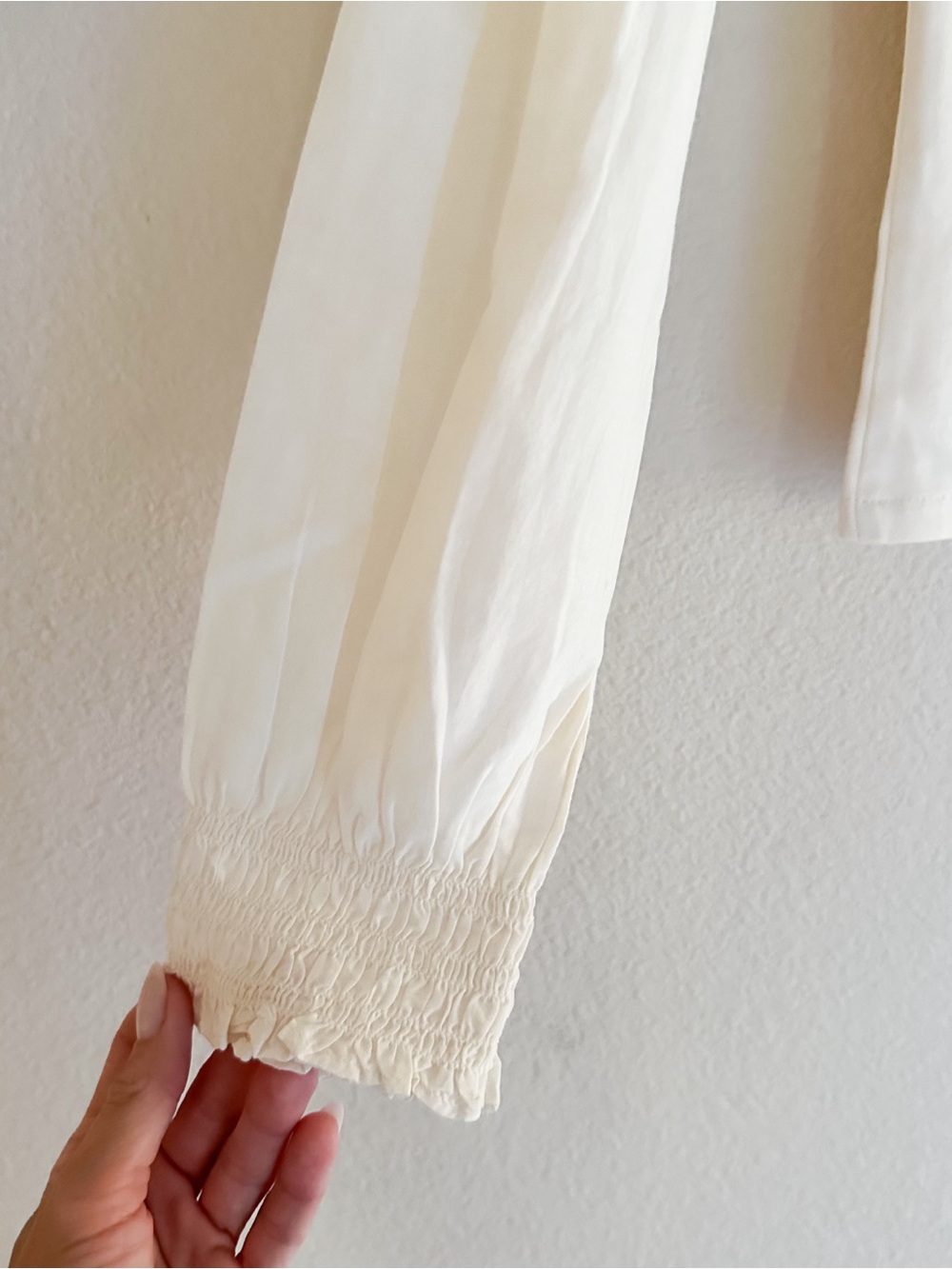 Madewell Smocked Long-Sleeve Tee S - Picture 8 of 10